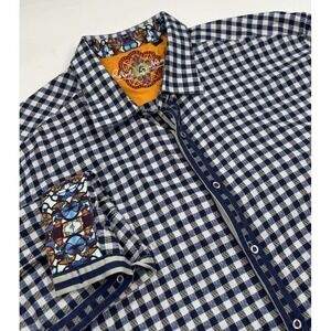 Robert Graham Men's 2XL Classic Cotton Plaid Long Sleeve Button Down Shirt‎